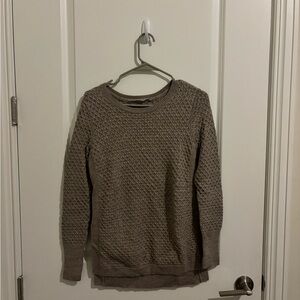 Athleta Textured Crew Neck Sweater - Taupe